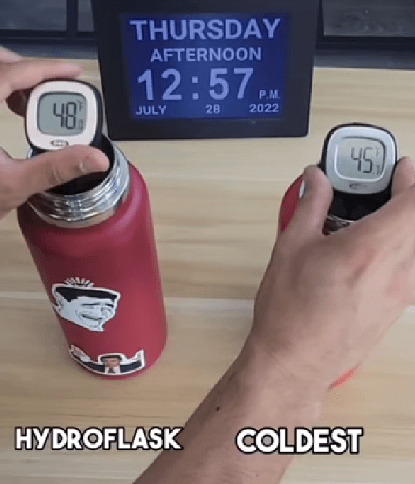 Hydroflask 40oz and The Coldest 40oz | 24-Hour Temperature Test - Coldest
