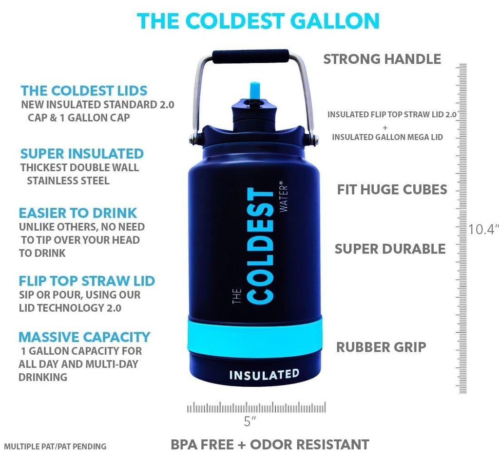Industrial Grade Water Bottle – 1 Gallon Coldest Water Bottle - Coldest