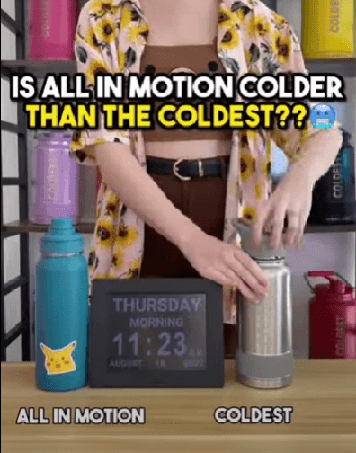 All in Motion (TARGET BRAND) 32oz. vs. The Coldest Water 32oz. - Coldest