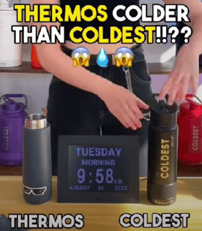 Thermos vs. Coldest - 24hour Temperature Test - Coldest