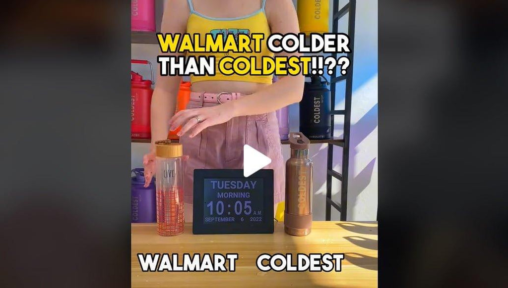 Walmart Bottle Is Built Colder Than Coldest Bottle? 24-hour Temperature Test - Coldest