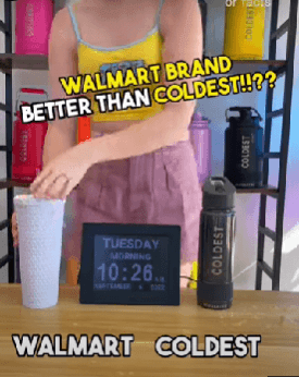WALMART Bottle vs COLDEST Bottle: After 24 hours which do you think is Colder? - Coldest