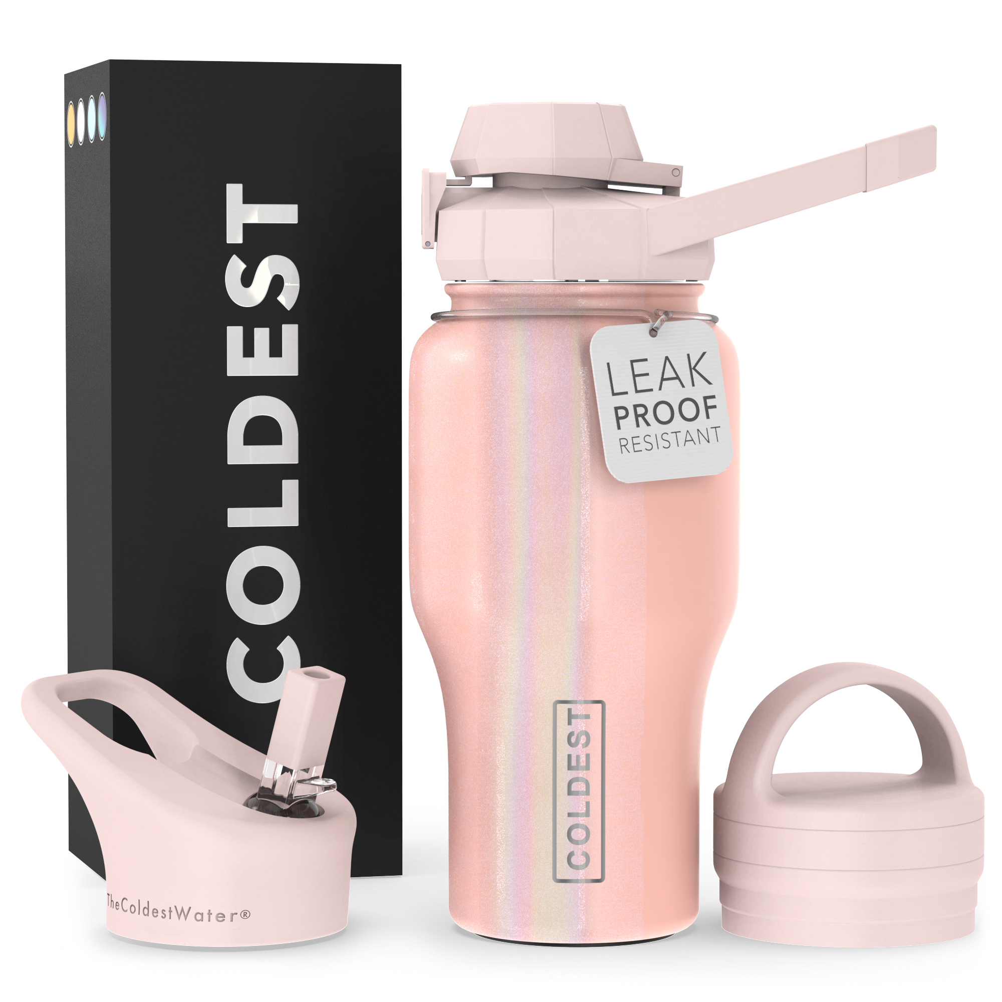 Pink insulated stainless steel water bottle by Owala: Lead-free! (This is  the only product from this brand that I have tested)