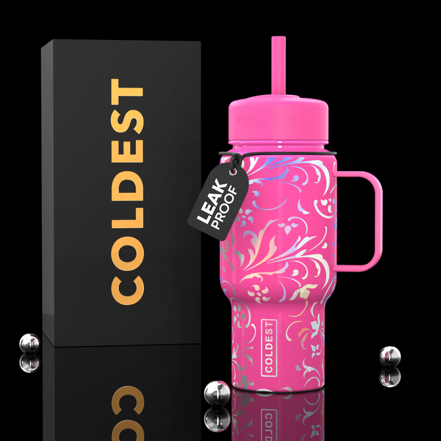 COLDEST 6.7oz Bottle — Pink Moonlight Floral