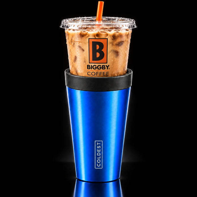BIGGBY Coffee iced latte cup in the COLDEST Drive Thru tumbler