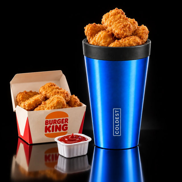 Burger King nuggets in the COLDEST Drive Thru tumbler