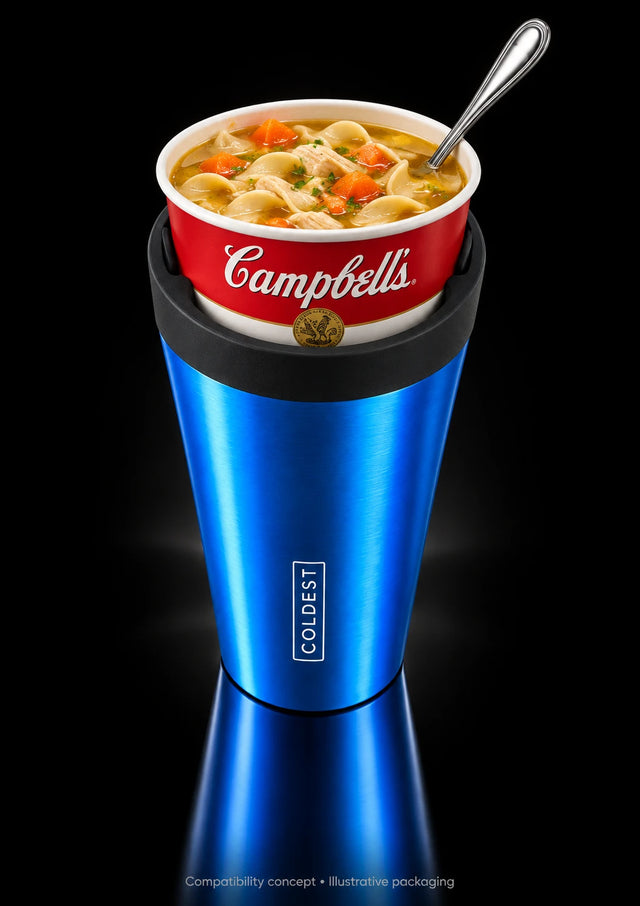 Campbell's chicken noodle soup cup in the COLDEST Drive Thru tumbler