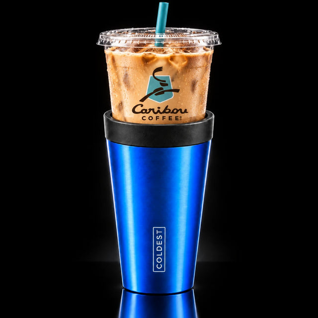 Caribou Coffee iced coffee cup in the COLDEST Drive Thru tumbler