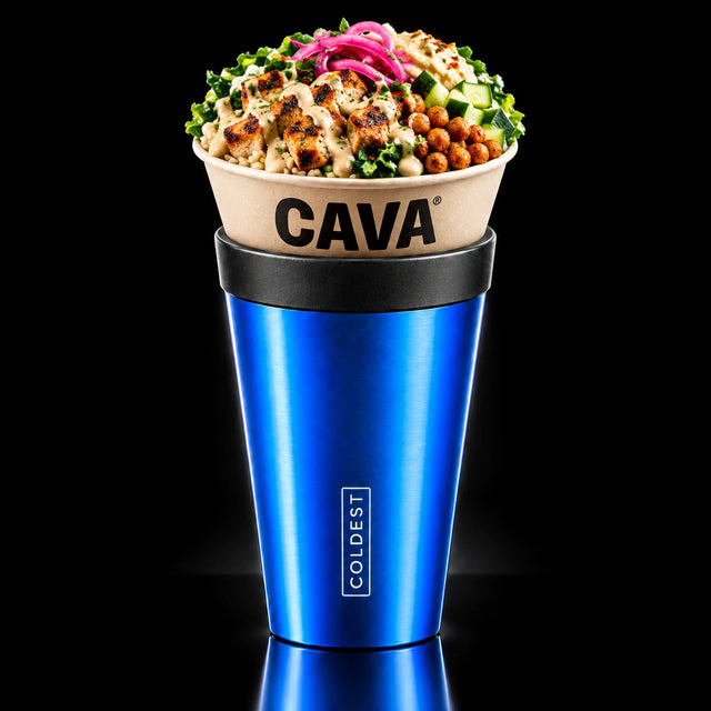 CAVA bowl in the COLDEST Drive Thru tumbler