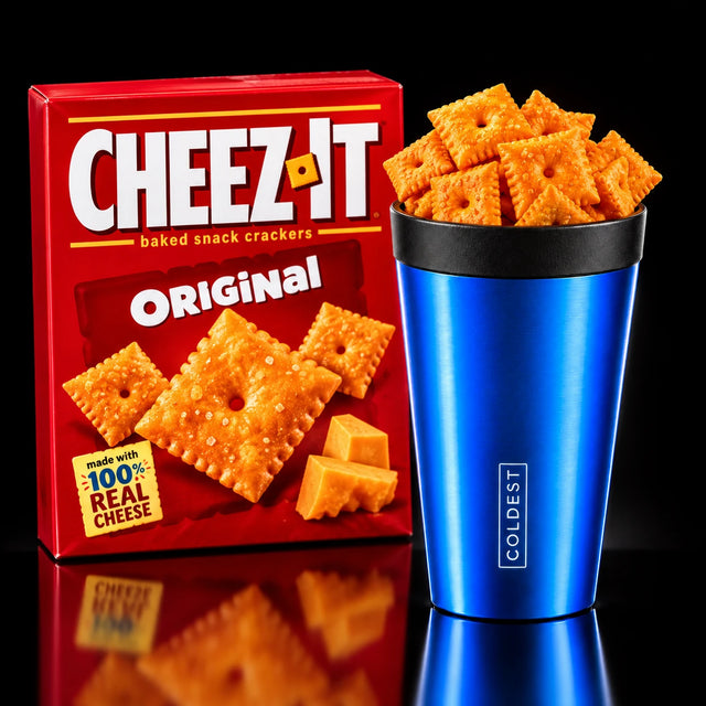 Cheez-It Original crackers in the COLDEST Drive Thru tumbler