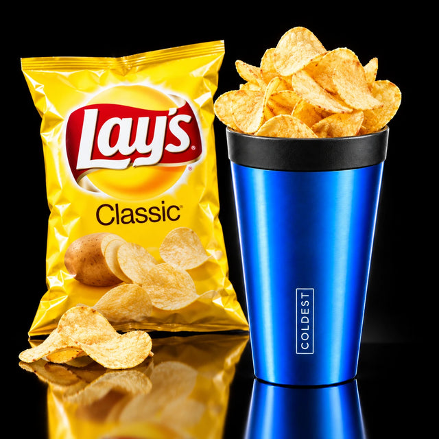 Lay's Classic potato chips in the COLDEST Drive Thru tumbler