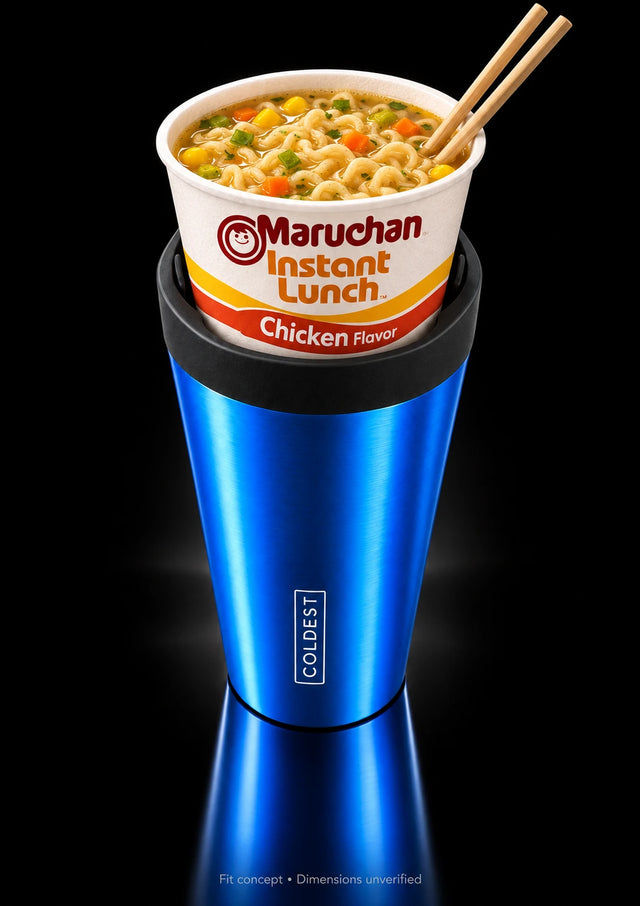 Maruchan Instant Lunch noodle cup in the COLDEST Drive Thru tumbler