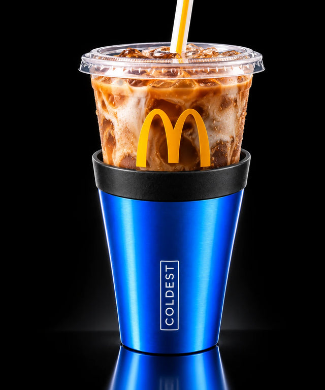 McDonald's iced coffee cup in the COLDEST Drive Thru tumbler