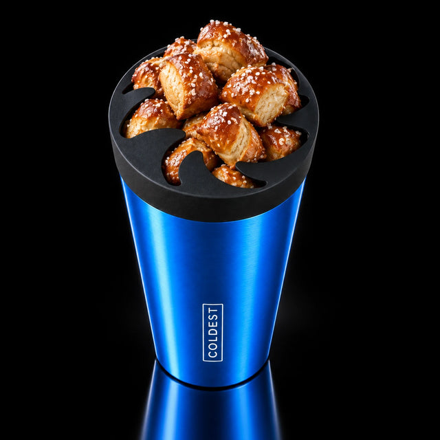Pretzel bites in the COLDEST Drive Thru tumbler