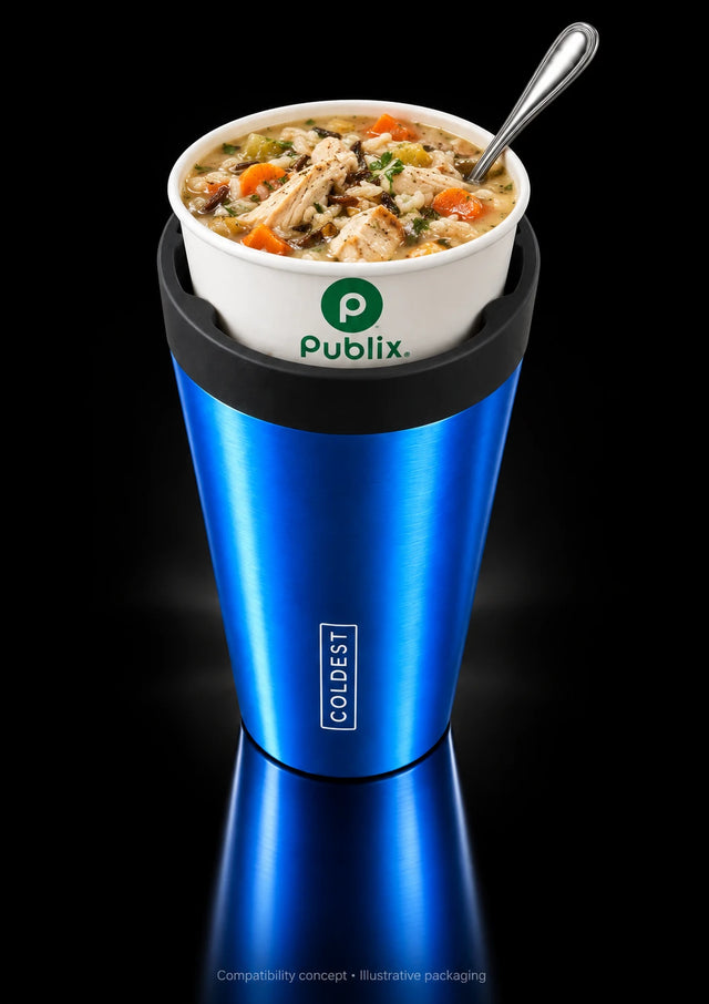 Publix chicken wild rice soup cup in the COLDEST Drive Thru tumbler