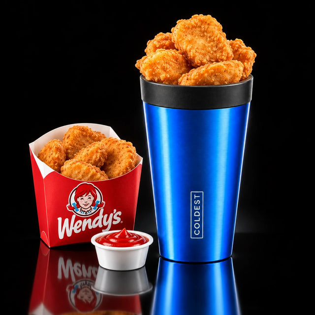 Wendy's nuggets in the COLDEST Drive Thru tumbler
