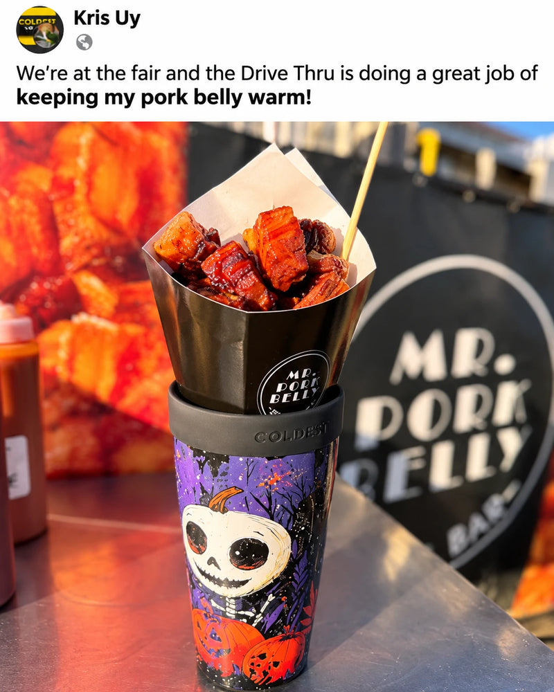 Kris Uy: We’re at the fair and the Drive Thru is doing a great job of keeping my pork belly warm!