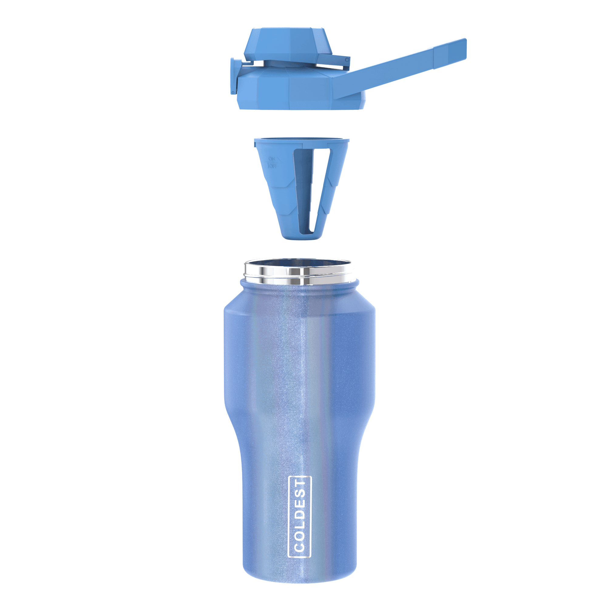 Coldest Shaker Bottle - Vaso mezclador de proteínas para mezclas de  proteínas, botella aislada con tapa de chug para beber (26 onzas, morado  galaxia)